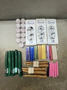 Assortment of Candles for Ritual Spells & Other Occasions 68 Total/Various Sizes